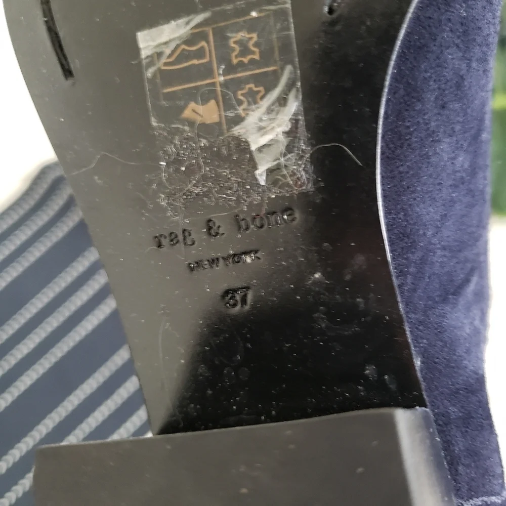 Rag & Bone| Walker Bootie Blue Navy Suede Size 37
